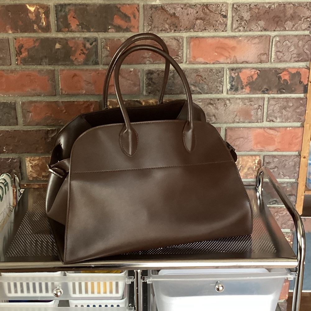 Dark Brown Faux Leather Purse